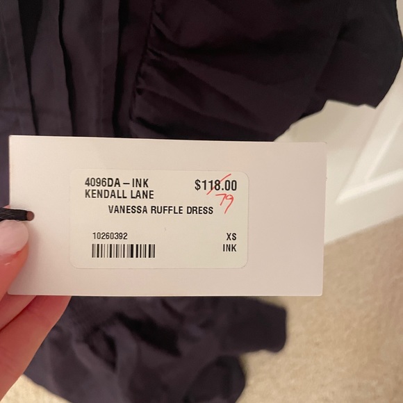 Kendall Lane Navy Ruffle Mini Dress - Picture 4 of 4